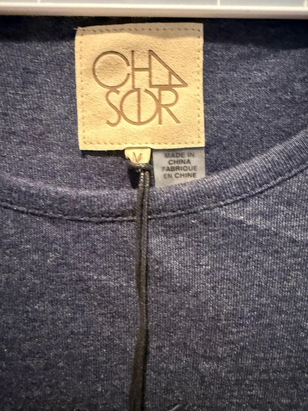 NWT Chaser brand women's navy long-sleeve knit dress - Picture 2 of 7